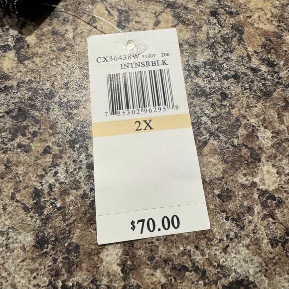 NWT Top Embroidered Boho Cottage Whimsigoth Retro Fairy Grunge Floral Black 2X - Picture 3 of 5